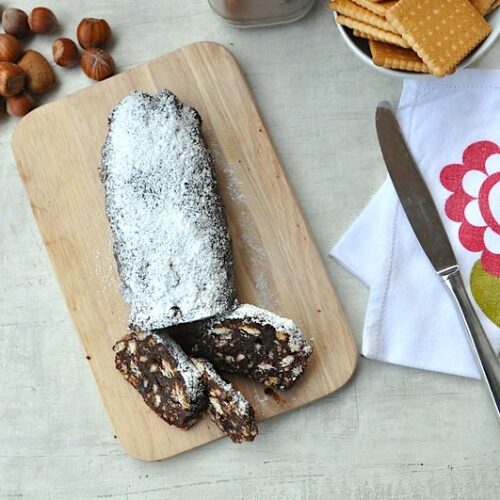 salame di cioccolato senza uova bimby