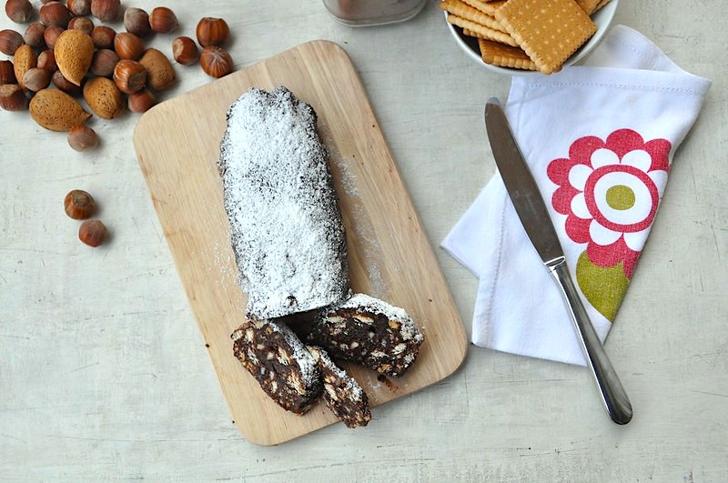 salame di cioccolato senza uova bimby