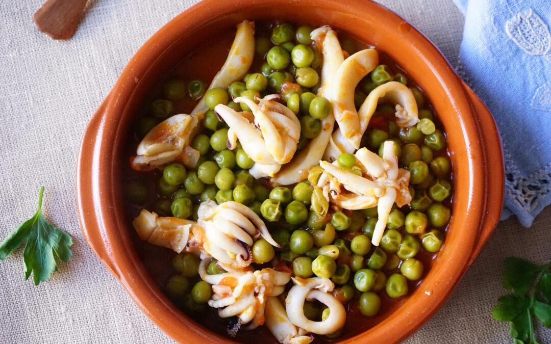Seppioline con piselli