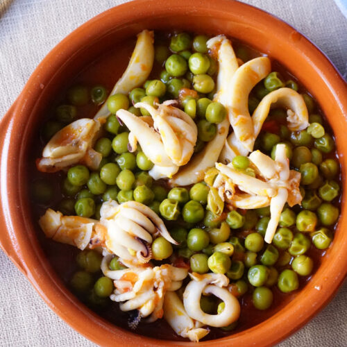 Seppioline con piselli Bimby