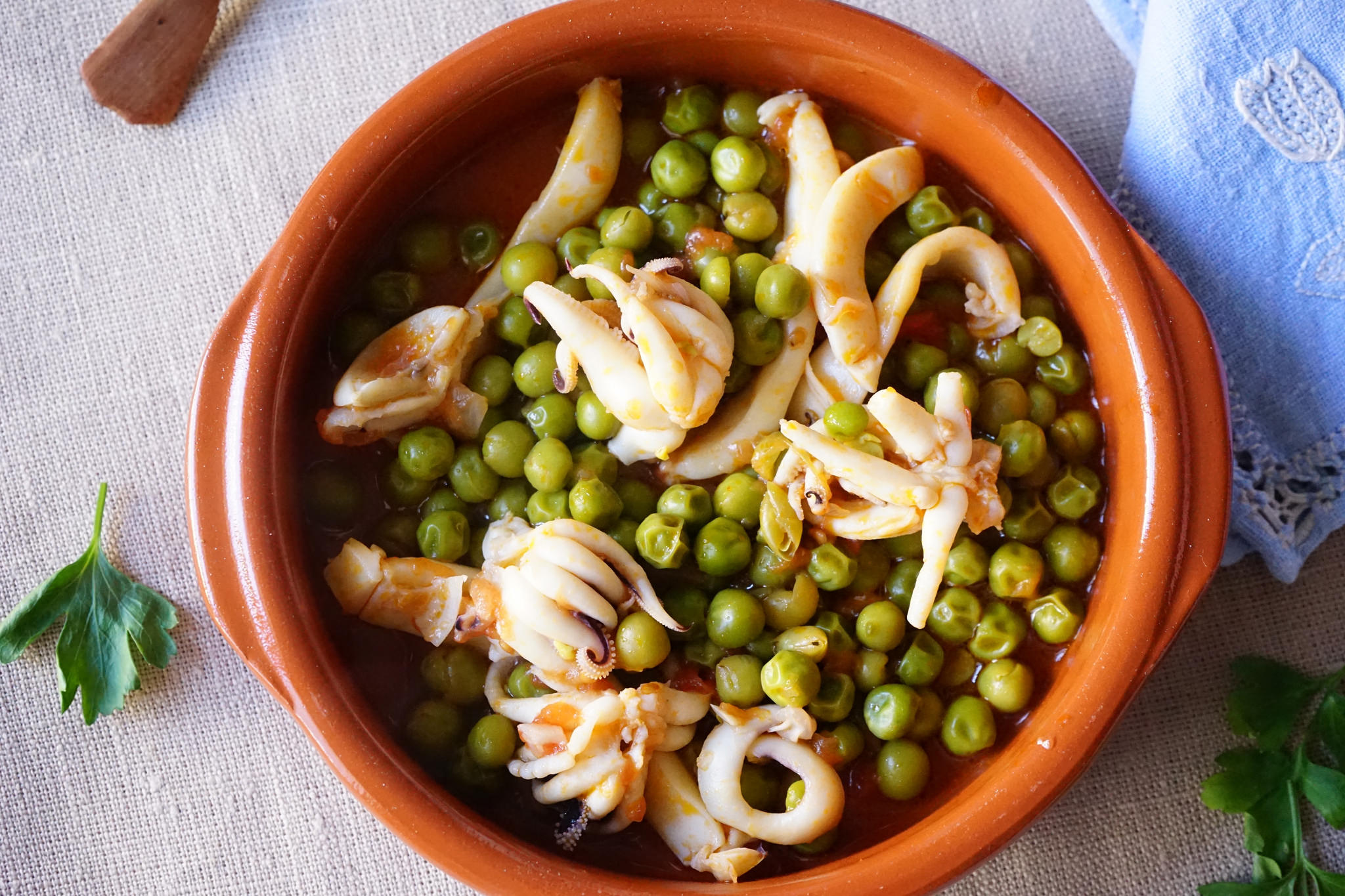 Seppioline con piselli Bimby