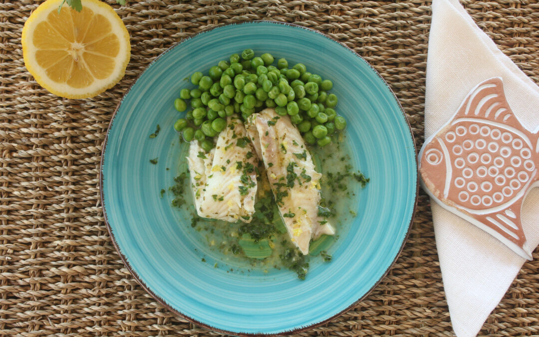 Sogliola al vapore limone e piselli