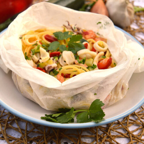 Spaghetti al cartoccio Bimby