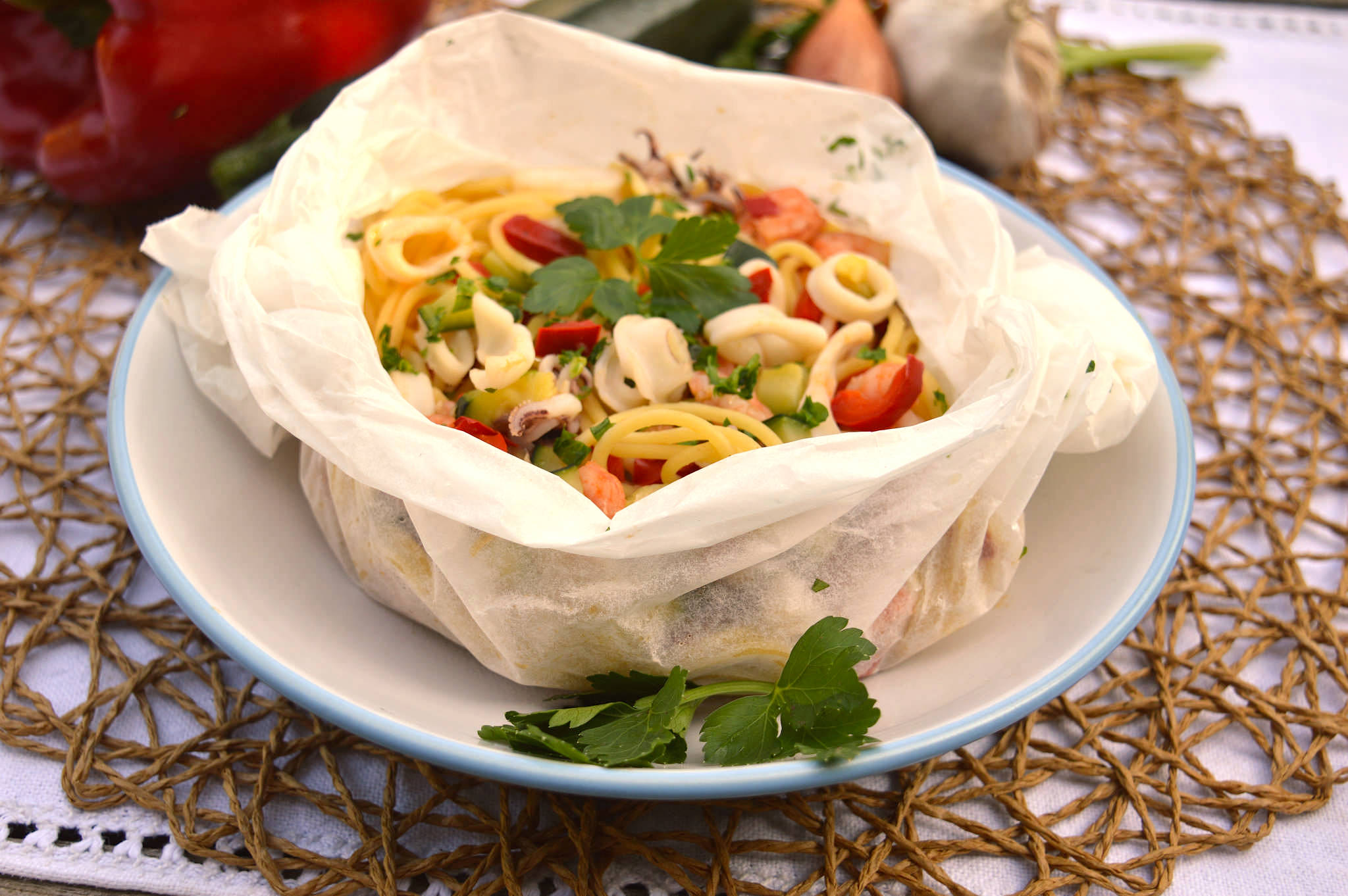 Spaghetti al cartoccio Bimby