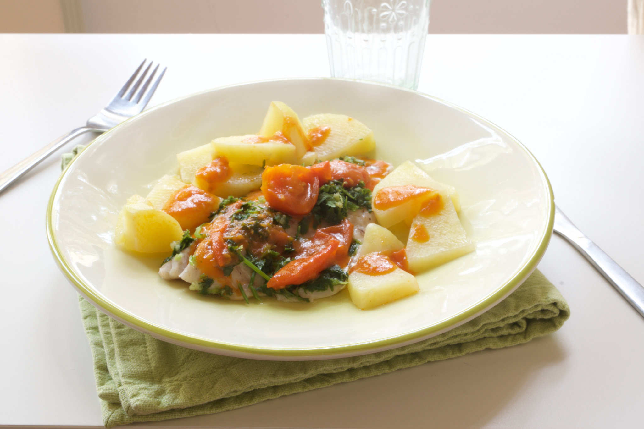 Spigola all'acqua pazza Bimby