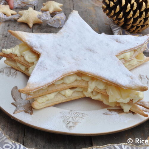 Stella di millefoglie con crema diplomatica