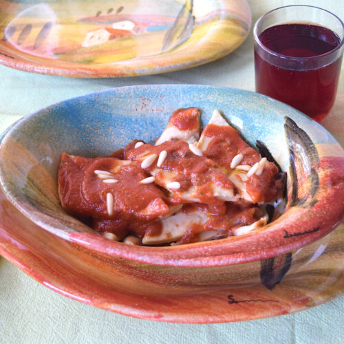 Testaroli al sugo Bimby