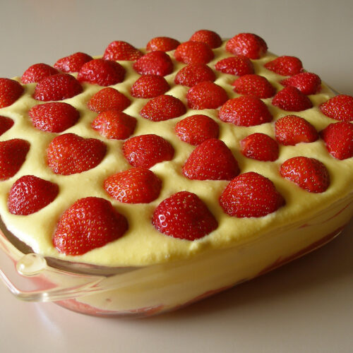 Tiramisu alle fragole senza uova Bimby