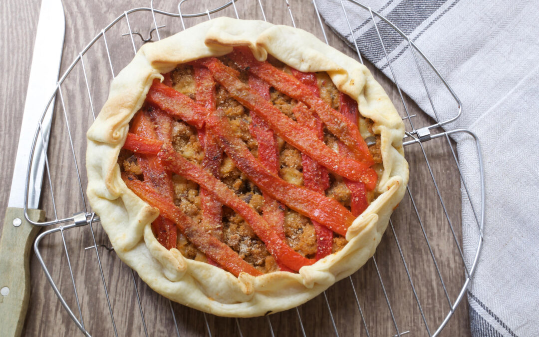 Torta salata peperoni e tonno