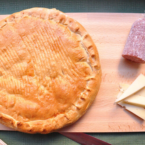 Torta salata con salame e formaggio Bimby