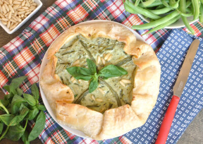 Torta salata con fagiolini