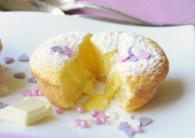 Tortino dal cuore morbido bianco