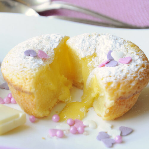 Tortino al cioccolato bianco con cuore morbido Bimby