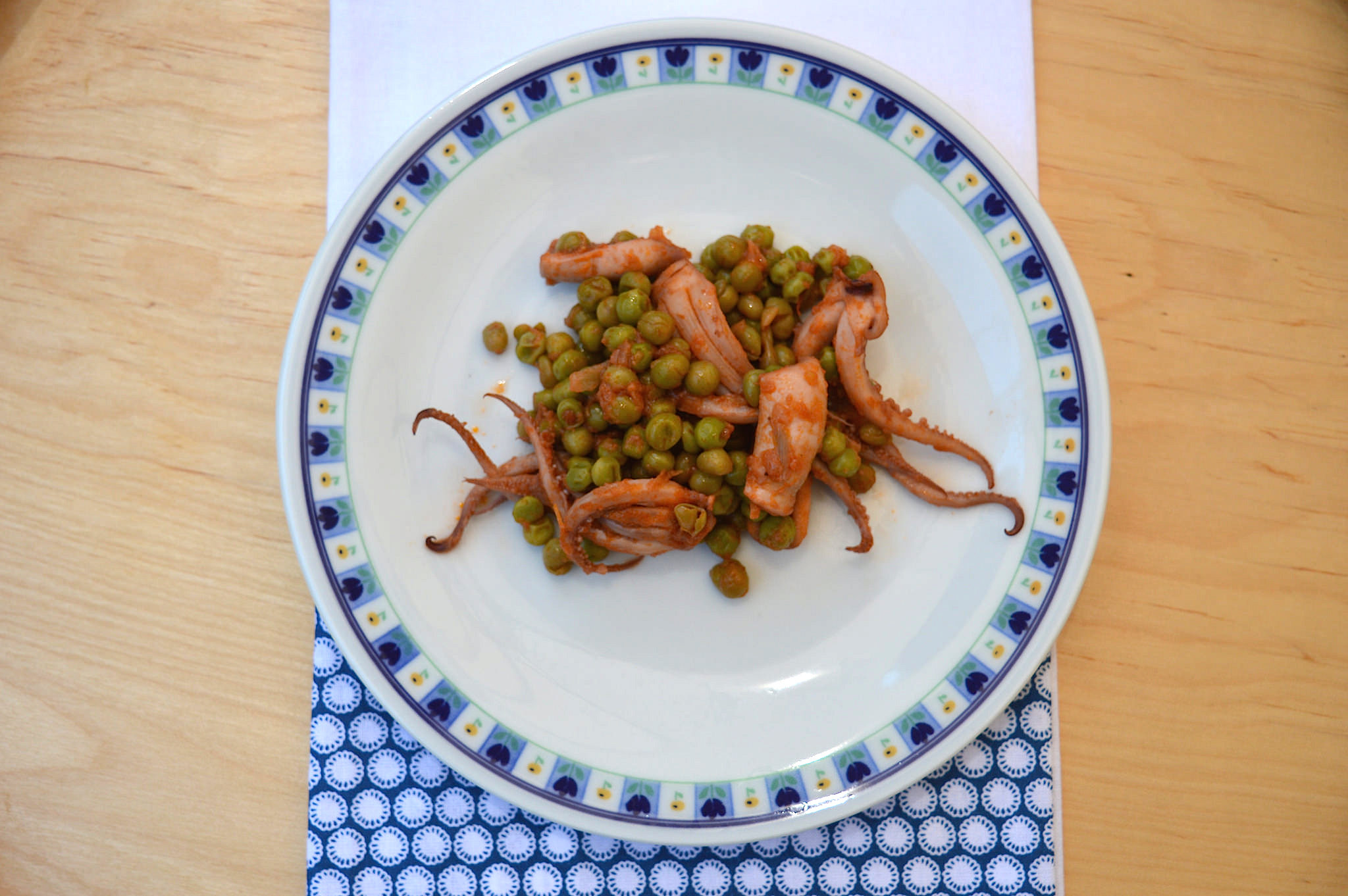 Totani con piselli Bimby