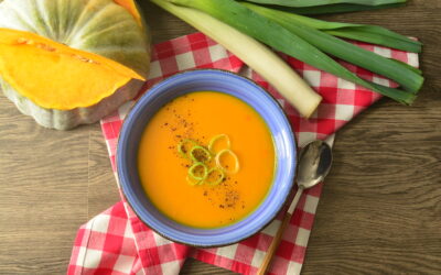Crema di zucca e porri