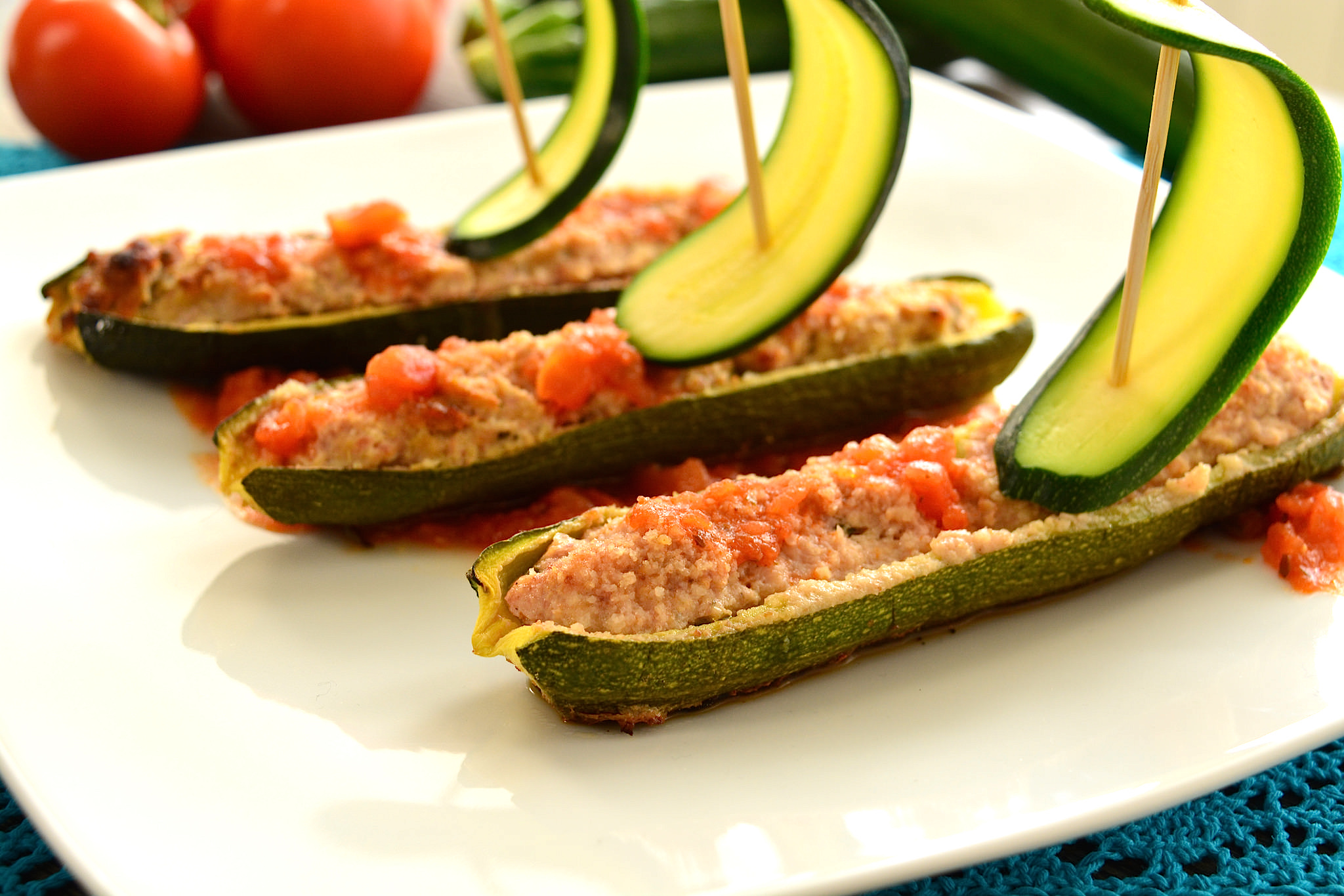 Zucchine ripiene di carne Bimby