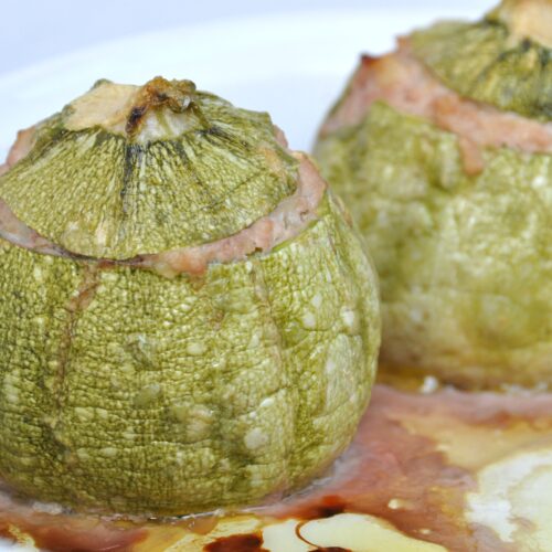 Zucchine tonde ripiene di carne Bimby TM31