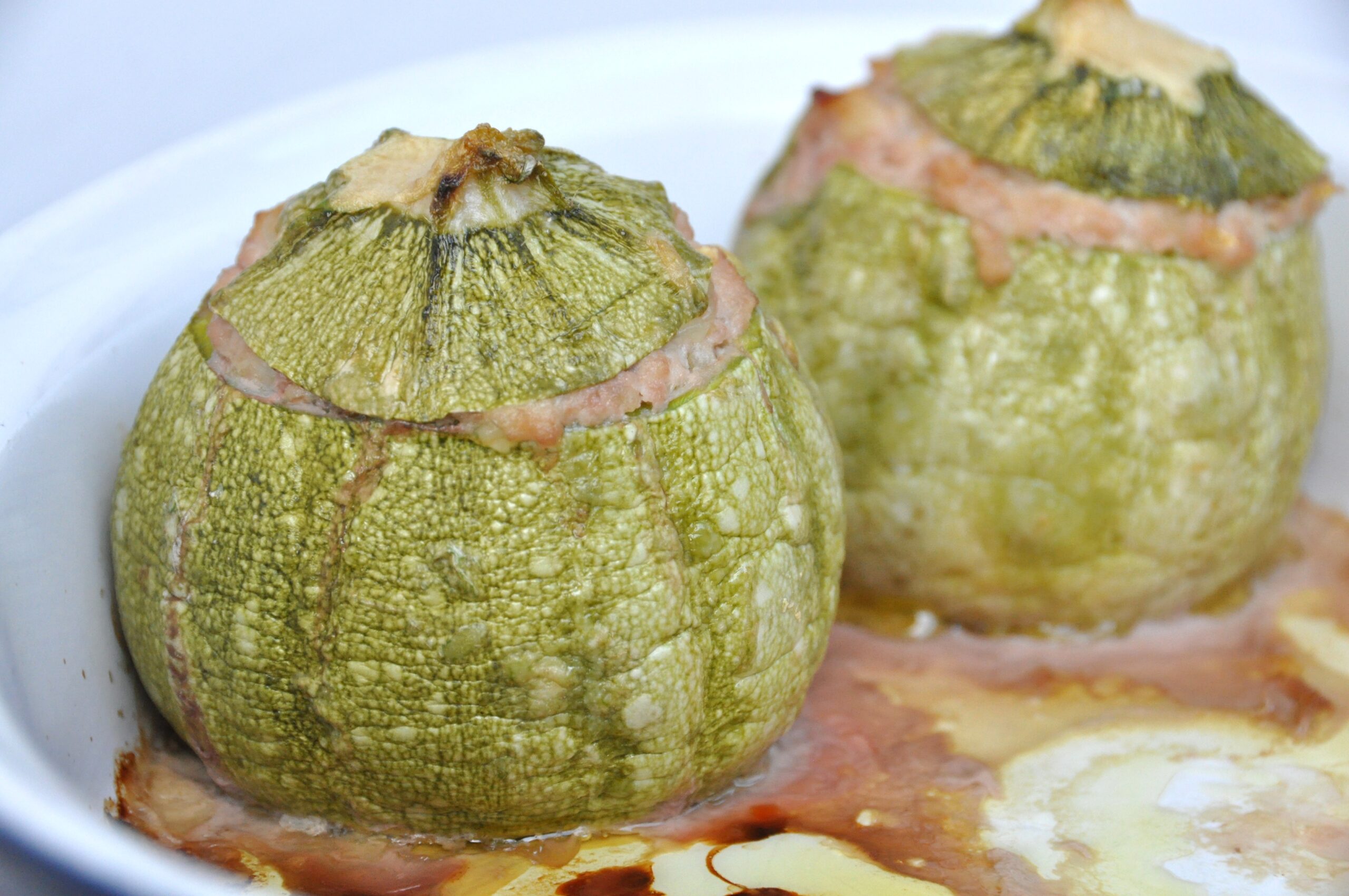Zucchine tonde ripiene di carne Bimby TM31