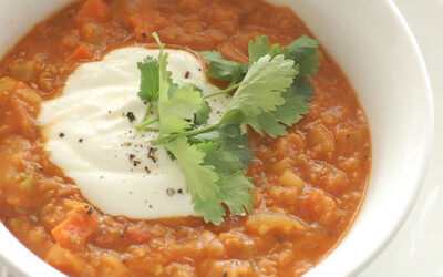 Zuppa di miglio e lenticchie rosse