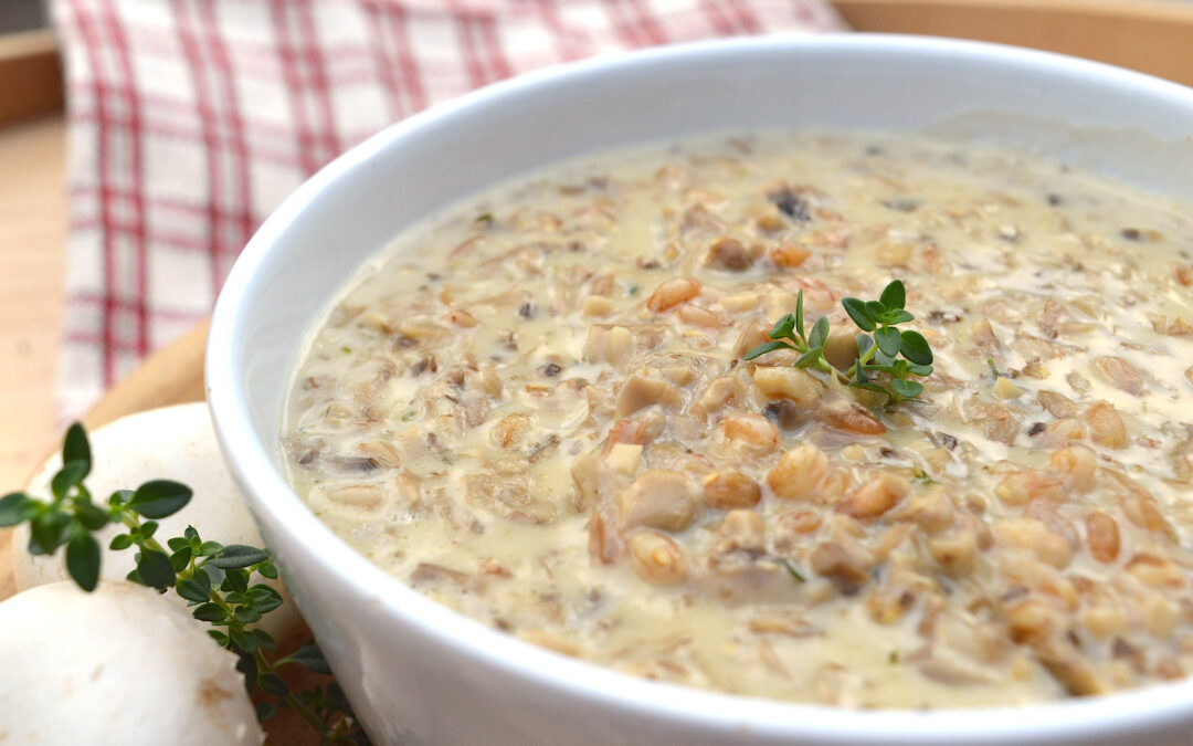 Zuppa farro e funghi