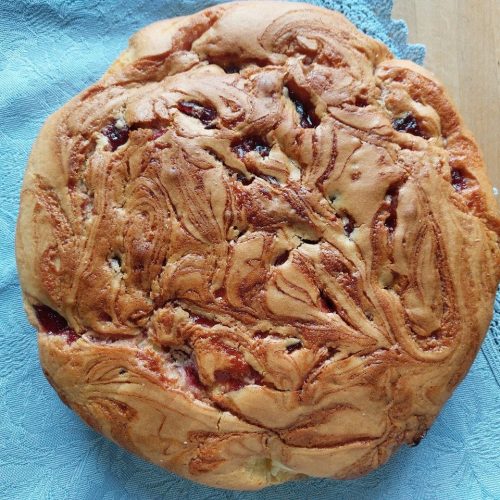 torta variegata alla marmellata bimby