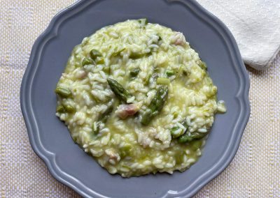Risotto asparagi e pancetta