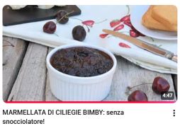 marmellata di ciliegie bimby video ricetta marmellata di ciliegie bimby video ricetta