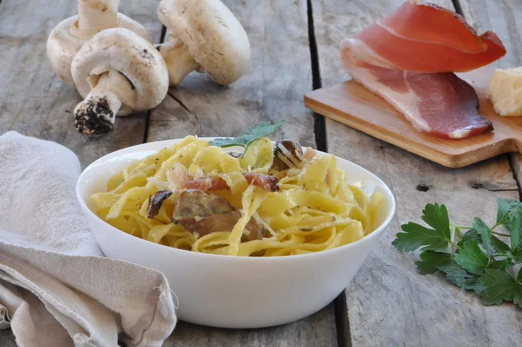 pasta funghi e speck bimby