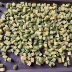 come conservare le zucchine: zucchine congelate a dadini